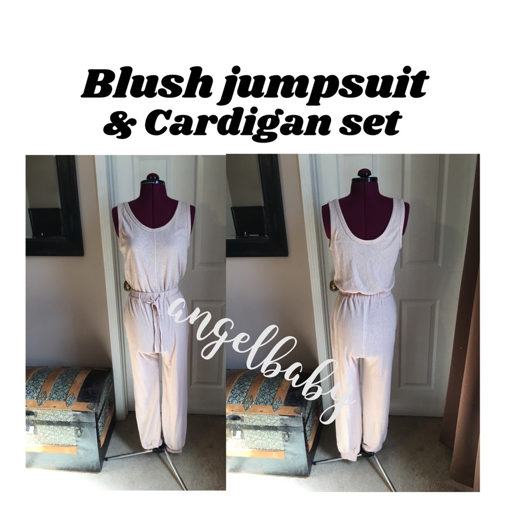 Blush Jumpsuit & Cardigan Lounge Set! - Picture 10 of 16